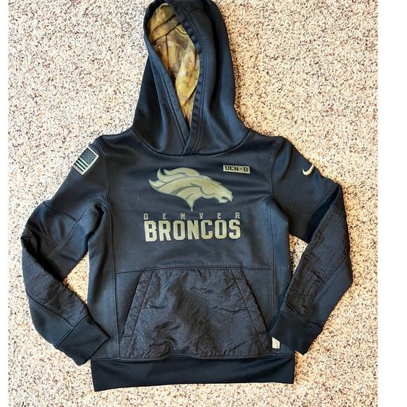 Youth Denver Bronco's Nike 2020 Salute to Service Performance Hoodie, Small - Picture 1 of 9